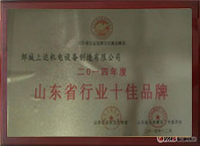 山东省行业十佳品牌